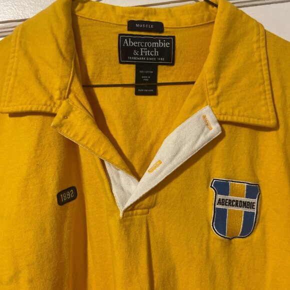 Abercrombie & Fitch Other - Abercrombie & Fitch Men's Large Yellow Rugby Polo-Shirt
